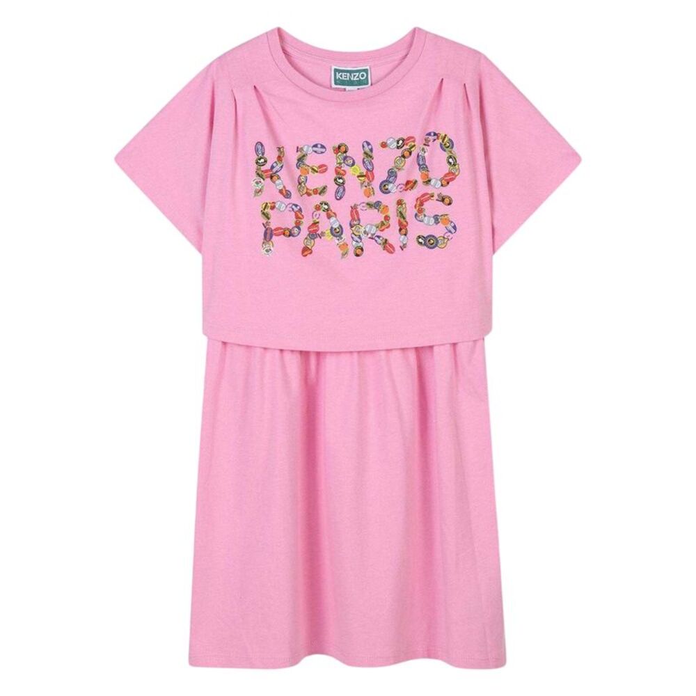 Kenzo Girls Logo T-Shirt Dress / Pink
